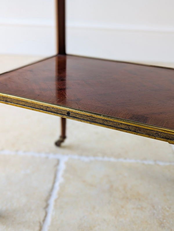 Antique Victorian Mahogany Two-Tier Occasional Table by W. Turner Lord & Co c.1880