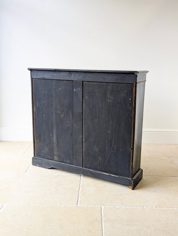 Antique Victorian Ebonised Open Bookcase c.1870