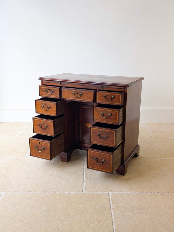 Antique Georgian Sheraton Mahogany Kneehole Desk c.1790