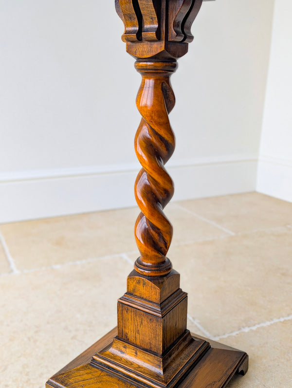 Antique Late Victorian Pair of Oak Torchères c.1890