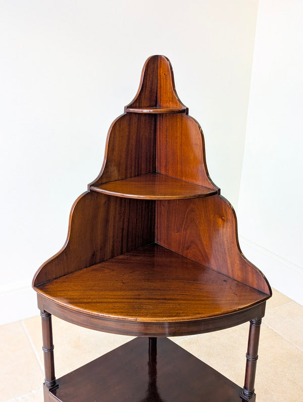 Antique Regency Mahogany Tiered Corner Stand c.1820