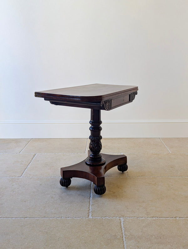 Antique William IV Mahogany Fold-Over Tea Table c.1830