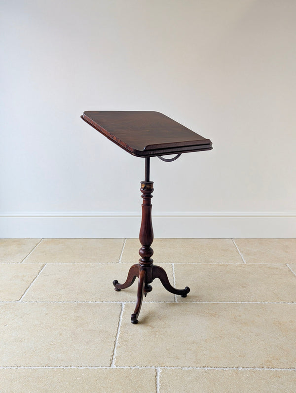 Antique William IV Rosewood Reading Stand & Occasional Table c.1830