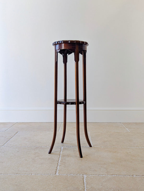 Antique Edwardian Inlaid Mahogany Torchère c.1905