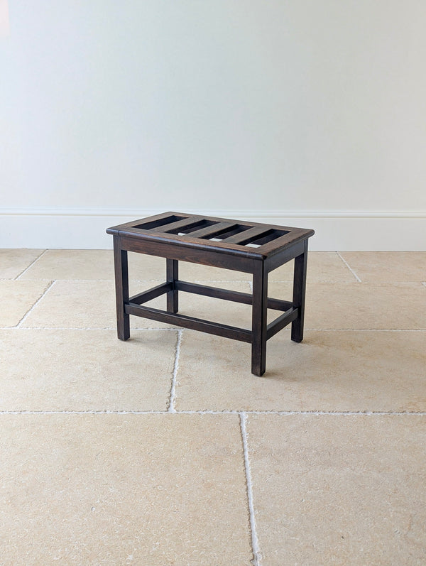 Antique Edwardian Oak Luggage Stand c.1910
