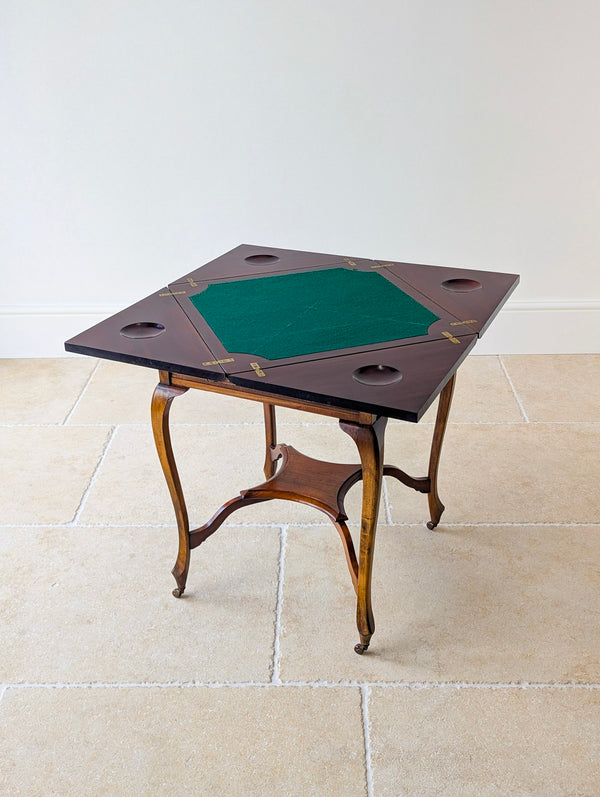 Antique Edwardian Mahogany Envelope Card Table c.1905