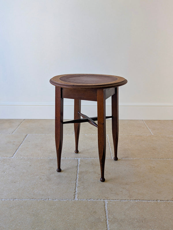 Antique Edwardian Arts & Crafts Oak Occasional Table c.1910
