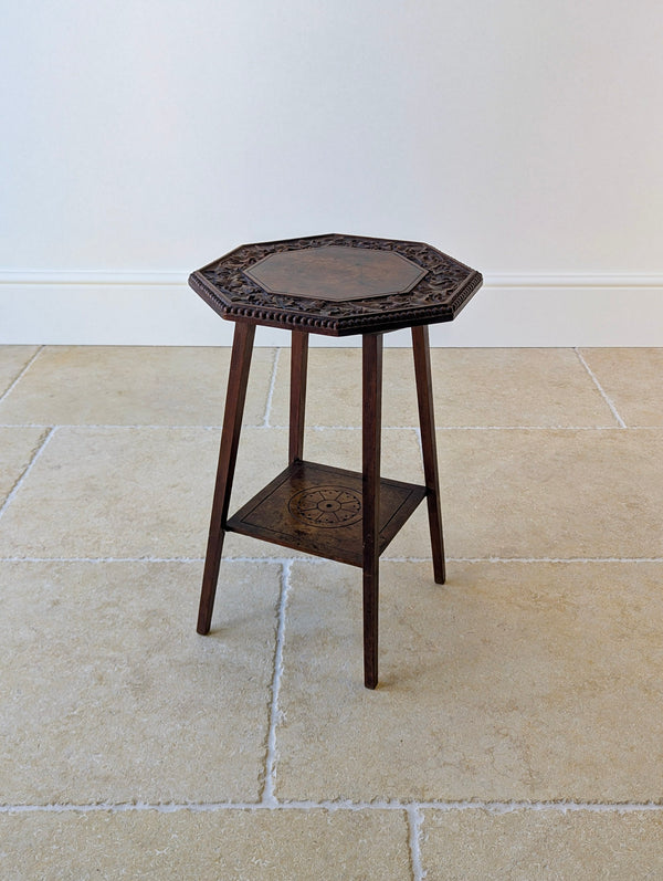 Antique Victorian Walnut Arts & Crafts Occasional Table c.1890