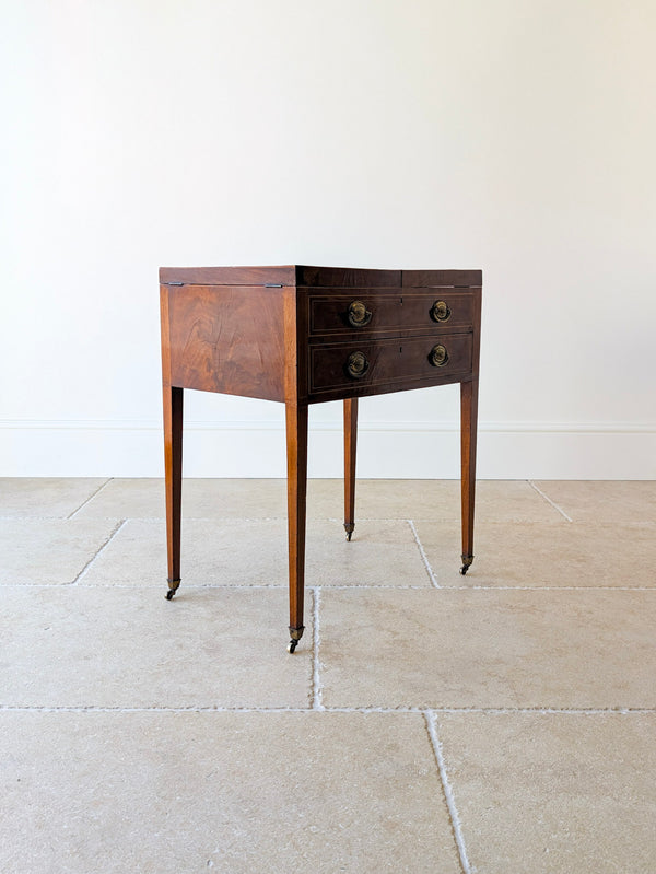 Antique Georgian Mahogany Folding Dressing Table c.1790