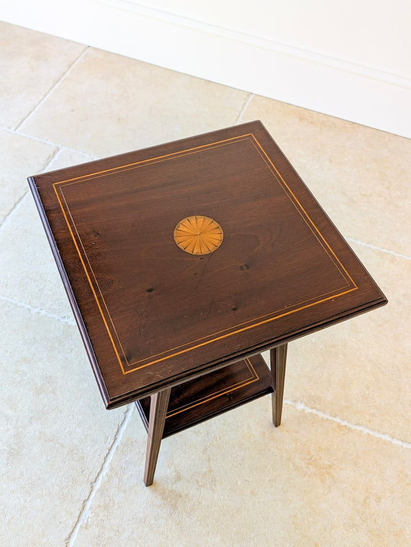 Antique Edwardian Inlaid Mahogany Occasional Table c.1905