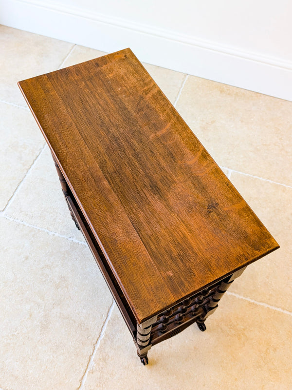 Antique Arts & Crafts Oak Liberty & Co. Reading Table Bookstand c.1900