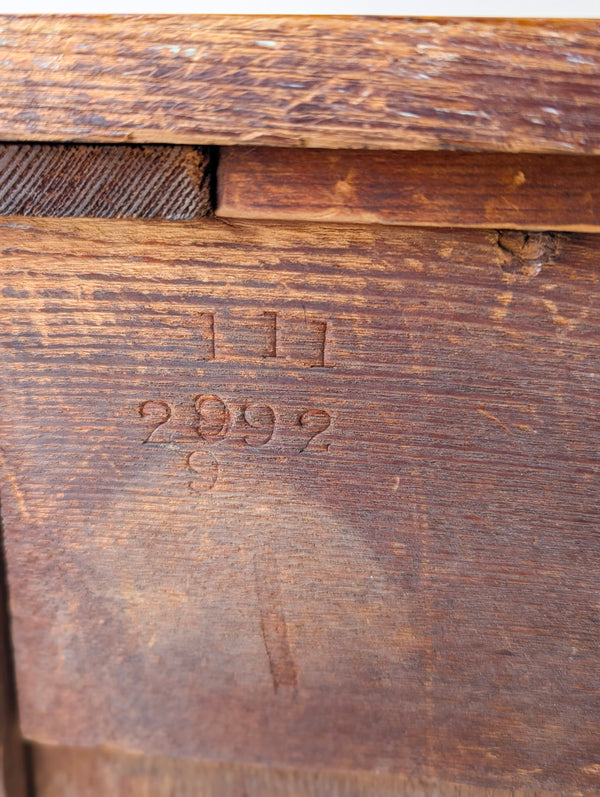 Antique Victorian Aesthetic Movement Solid Ash Pedestal Desk c.1880