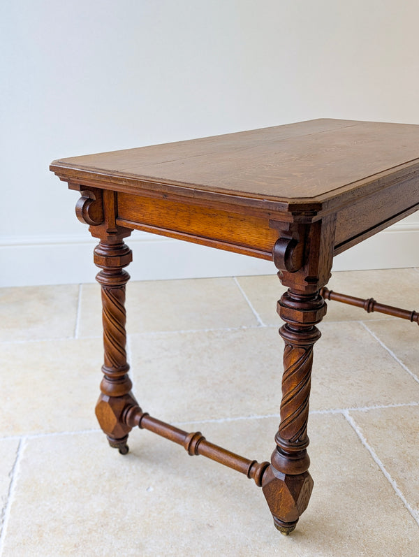 Antique Victorian Ash Writing Table by Hindley & Sons c.1880