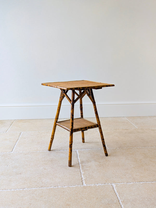 Antique Victorian Tiger Bamboo Occasional Table c.1890