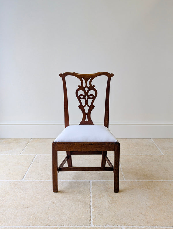 Set of Four Antique Georgian Chippendale Mahogany Dining Chairs c.1780