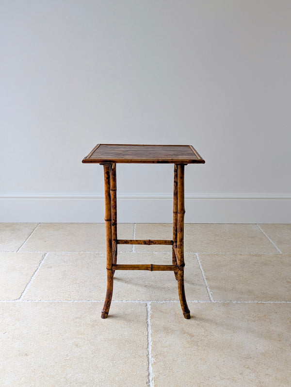 Antique Victorian Aesthetic Movement Inlaid Bamboo Occasional Table c.1880