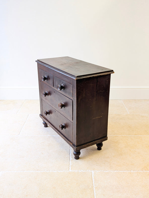 Antique Victorian Welsh Painted Pine Chest of Drawers c.1860