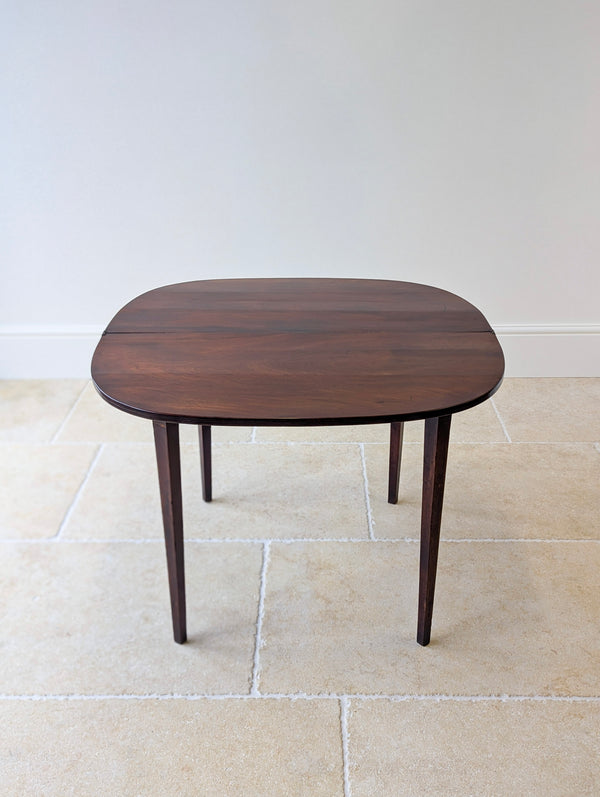 Antique Georgian Plum Pudding Mahogany Fold-Over Tea Table c.1790
