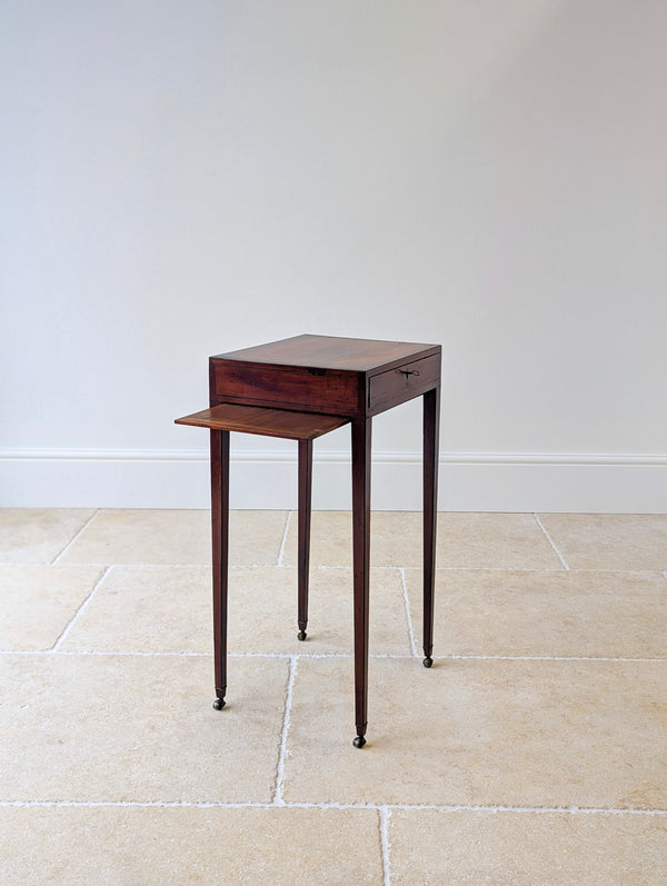 Antique Scottish Regency Satin Birch Table with Lateral Slide c.1810