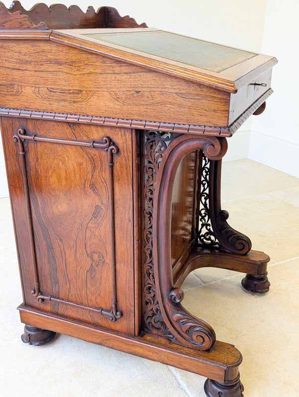 Antique William IV Rosewood Davenport Desk by W&C Wilkinson c.1835