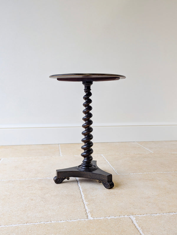 Antique Victorian Japanned Tripod Occasional Table c.1880