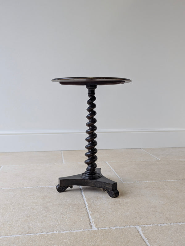 Antique Victorian Japanned Tripod Occasional Table c.1880