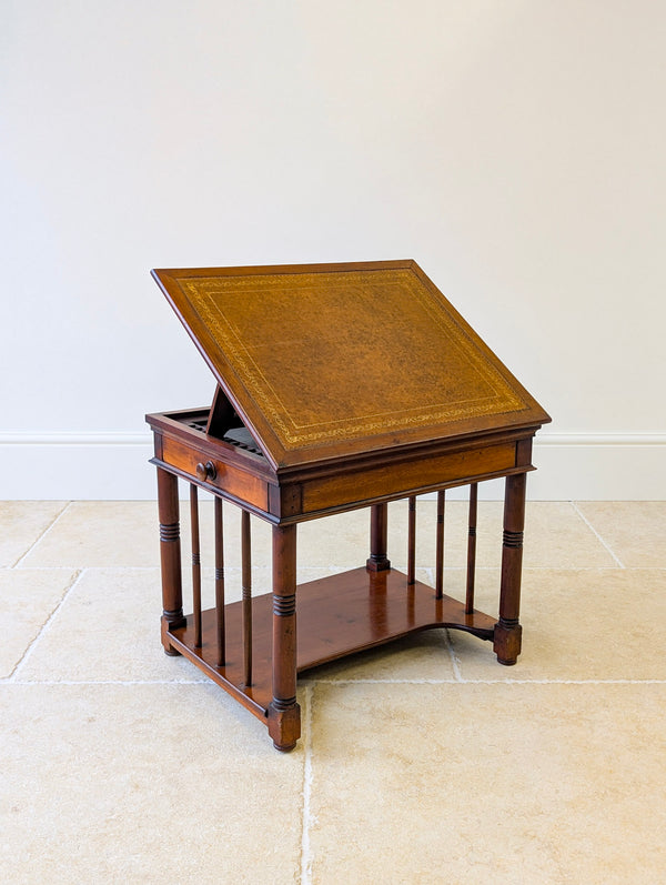 Antique Victorian Mahogany Library Chairside Reading Table c.1890