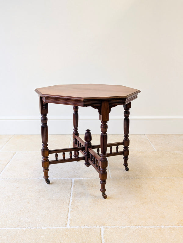 Antique Victorian Mahogany Octagonal Centre Table c.1890