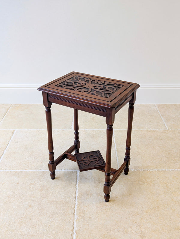 Antique Carved Mahogany Occasional Table c.1900