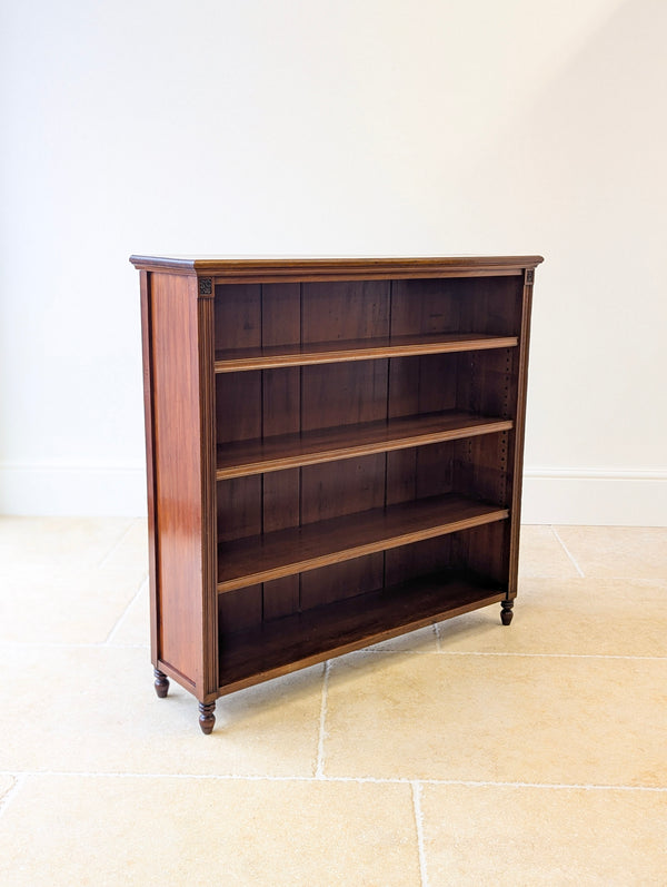 Antique Late Victorian Mahogany Open Bookcase c.1890