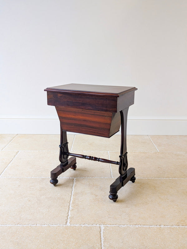 Antique Victorian Mahogany Sewing Table c.1880