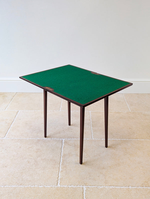 Antique Edwardian Mahogany Fold-Over Card Table c.1910