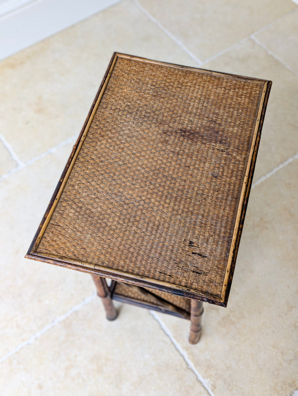 Antique Victorian Bamboo Three-Tier Occasional Table c.1890