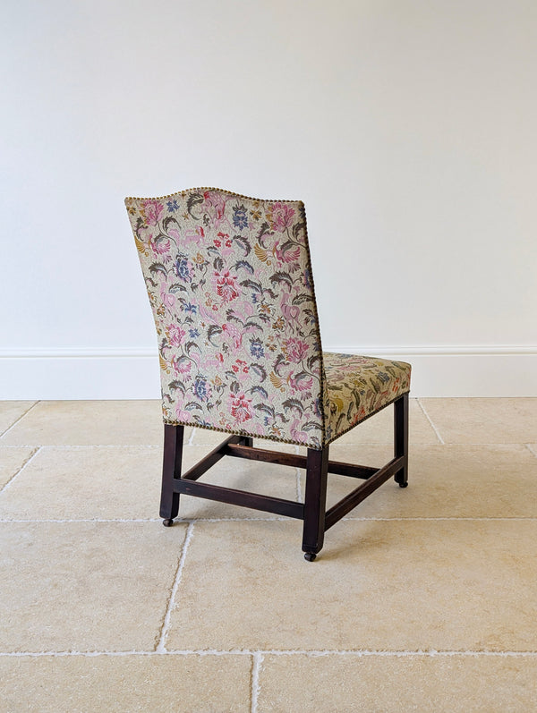 Antique Mid 19th Century Floral Mahogany Side Chair c.1850