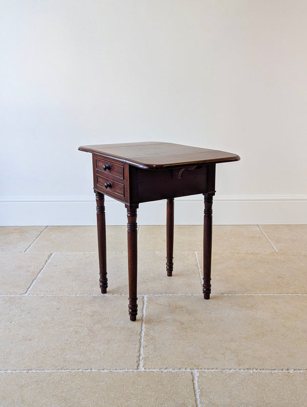 Antique Early Victorian Mahogany Pembroke Work Table c.1850