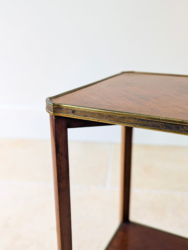 Antique Victorian Mahogany Two-Tier Occasional Table by W. Turner Lord & Co c.1880