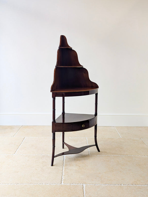 Antique Regency Mahogany Tiered Corner Stand c.1820