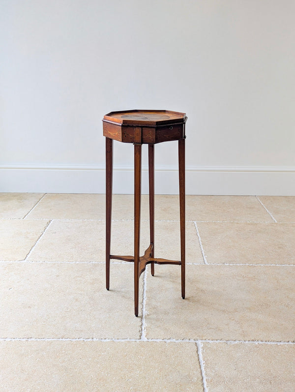 Antique Georgian Mahogany Octagonal Sheraton Urn Stand c.1780
