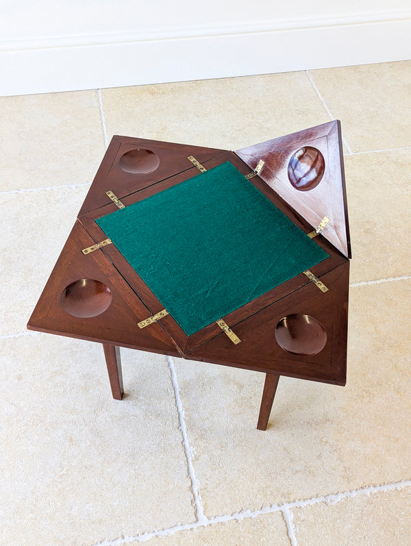 Antique Edwardian Mahogany Diminutive Envelope Card Table c.1910