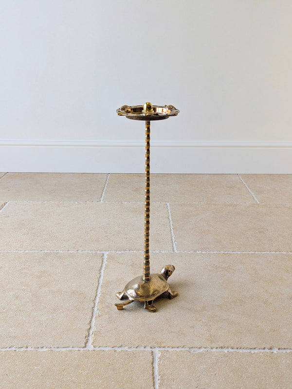 Antique Early 20th Century Brass Tortoise Floor-Standing Cigar Stand c.1920