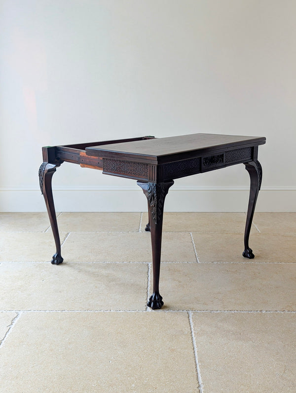 Antique Victorian Mahogany Card Table by James Shoolbred & Co. c.1890