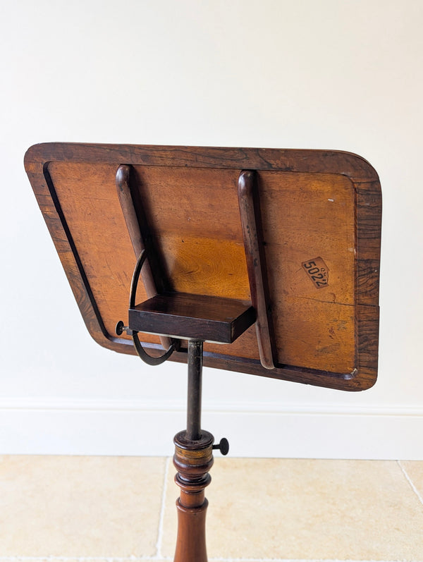 Antique William IV Rosewood Reading Stand & Occasional Table c.1830