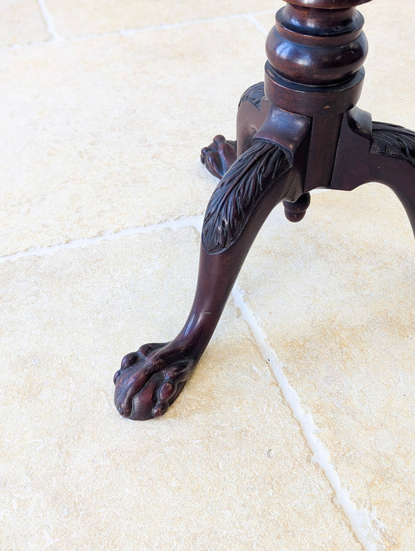 Antique Victorian Chippendale Revival Mahogany Torchère c.1880
