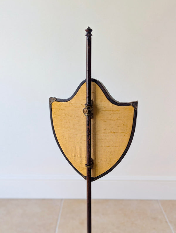 Antique George III Mahogany Tripod Pole Screen c.1800