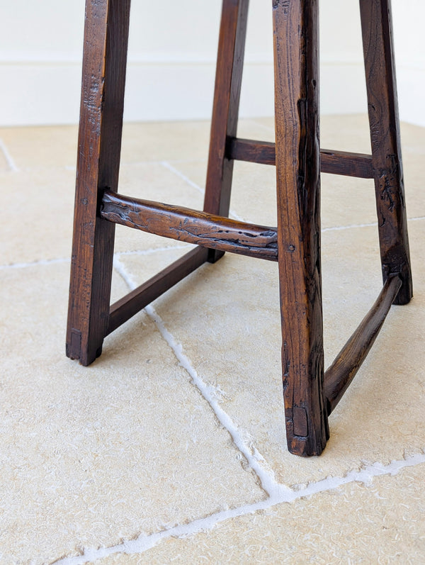 Antique Georgian Oak Vernacular Stool c.1750