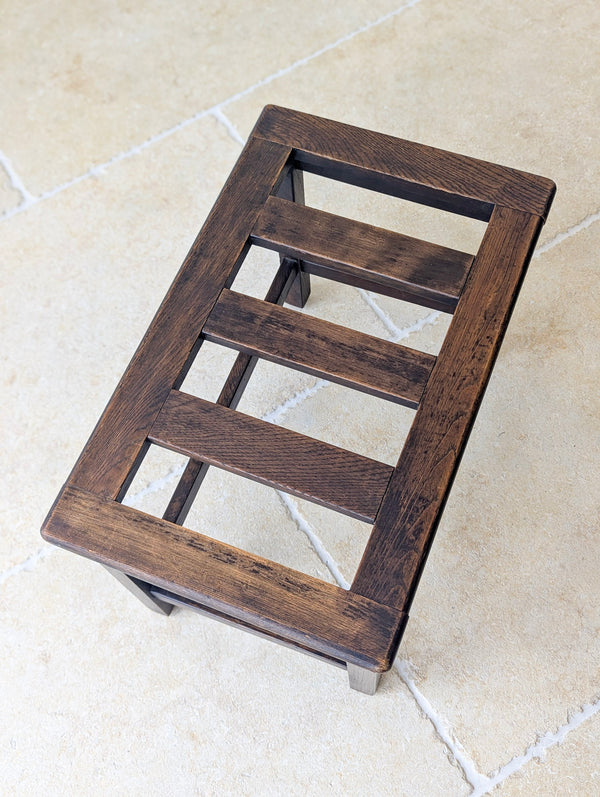 Antique Edwardian Oak Luggage Stand c.1910