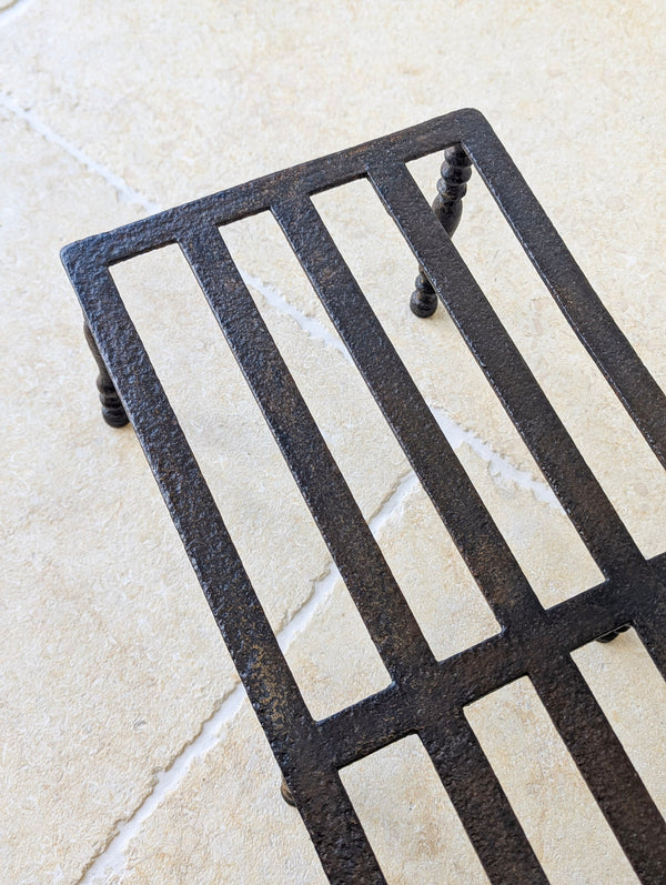 Antique Georgian Country-House Wrought Iron Hearth Footman c.1800