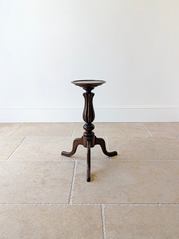 Antique Victorian Mahogany Tripod Candle Stand c.1890