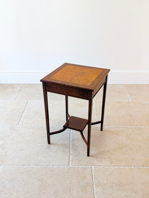 Antique George III Inlaid Mahogany & Burr Yew Occasional Table c.1790