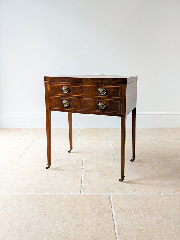 Antique Georgian Mahogany Folding Dressing Table c.1790